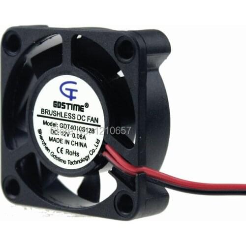 1pcs Gdstime DC 12Volt 2Pin Computer Case 4010 40mm 40 x 40 x 10mm 4010s Cooling Fan