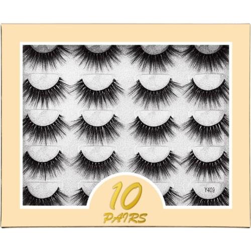 10pairs 3D mink lashes mink false eyelashes eye lash fake eyelash extension Bushy set wispy lashes makeup supplies tools beauty