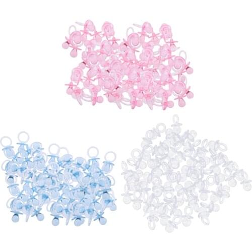 144x Mini Pacifier Charm Table Scatter Gender Reveal Decor Baby Shower Gift Bag Fillers Christenings Party Table Decorations