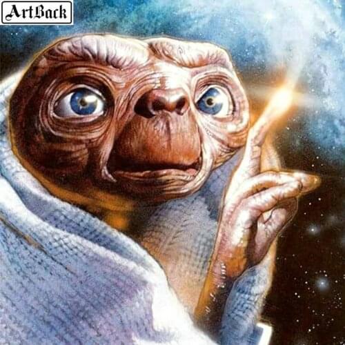 2019 new 5d diy diamond painting alien picture full square 3D round drill mosaic handmade diamond embroidery 60x60cm