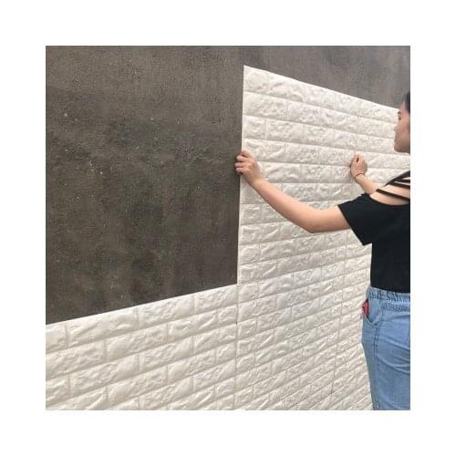 12 Pcs 3d Brick Wall Stickers Diy Decor Self-adhesive Waterproof Wallpaper for Kid Room Bedroom 3d Wall Sticker 3d Tile Panel
