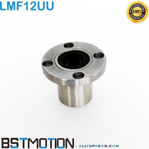 4pcs/lot LMF12UU Round Flange Linear Ball Bearing 12mm LMF12 For 3D printer