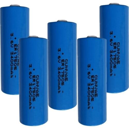 5pcs ER17505 3.6V water meter battery PLC battery Memory Backup A Size Lithium Battery Li-ion Batteries 2400mAh 17505 3.6V