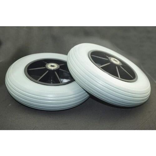 8" x 2" (200x50) Rear Caster Wheels Assembly/Electric Drive Wheelchair Wheel Chair Tyre，Front Caster/Front Wheel & Solid Tyre fo