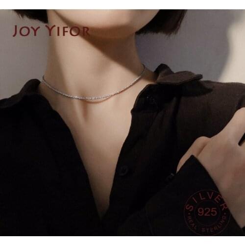 925 Sterling Silver Necklace Chain For Women Fashion Wedding Engagement Jewelry gift wholesale