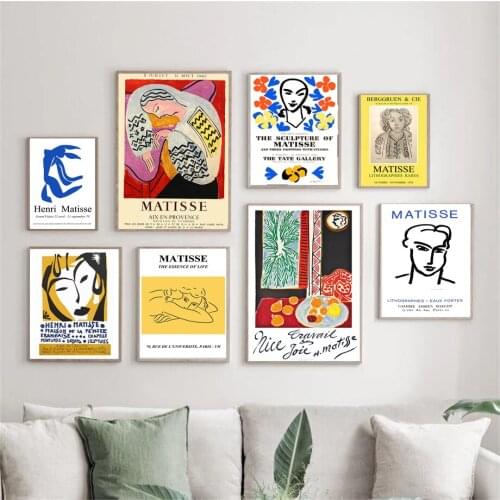 Matisse Abstract Poster Vintage French Exhibition Wall Art Canvas Painting Nordic Wall Picture for Living Room Home Decoration