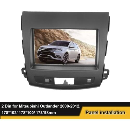 2 Din Car DVD Radio Frame Mounted Fascia For Mitsubishi Outlander 2008-2012 Adaptor Facia Panel Dash Installation Bezel Trim Kit