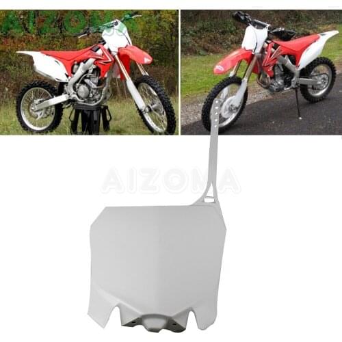 White Dirt Pit Bike Motocross Plastic Front Number Plate Holder For Honda CRF450R 2013-2016 CRF250R 2014-2015 2016 2017