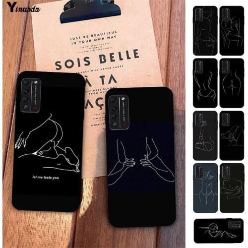 Yinuoda Art Simple Kiss Rose Sex Girl Body Phone Case for Huawei Honor 8 x 9 10 20 V 30 pro 10 20 lite view 7A 9lite PLAY case