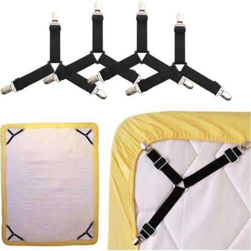 Bed Sheet Elastic Grippers Belt Fastener Bed Sheet Clips Mattress Cover Blankets Holder Home Textiles Organize Gadgets