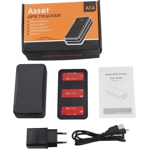 GPS Car Tracker AT4/GT730 10000mAh Standby Time Around 30 Days Strong Magnet Voice Monitoring Tamper Alarm WIFI LBS GPS Locator