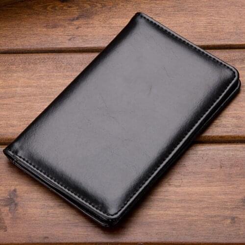 Wallet Men Solid Color Leather Travel Passport Holder Credit Card Cash Wallet Male Purses Money billetera hombre luxury brand