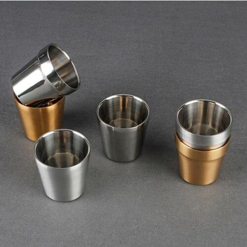 Double Wall Coffee Wine Beer Stainless Steel Mugs Cups Tumbler Bar Drinkware