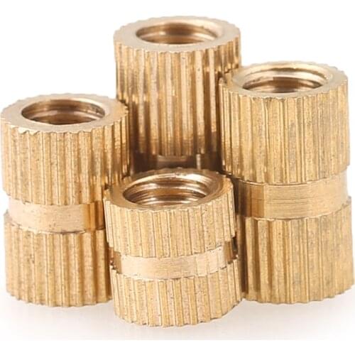 M1.4 M1.6 M2 M2.5 M3 M4 M5 M6 M8 Brass insert nut Injection Molding Brass Knurled Thread Inserts Nuts