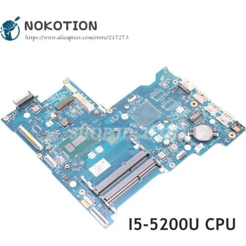 NOKOTION 815244-501 815244-001 Laptop Motherboard For HP Pavilion 15-AC Main Board AHL50 ABL52 LA-C701P SR23Y i5-5200U CPU