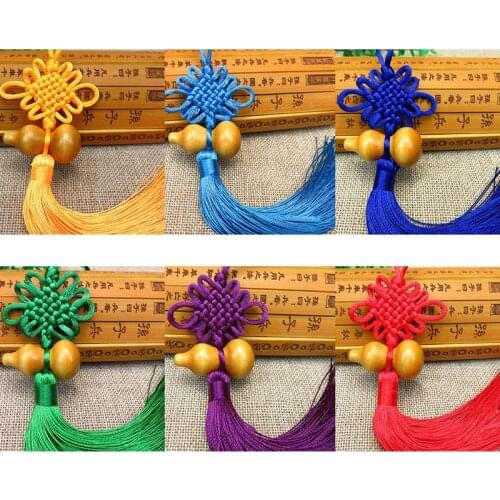 1pc Copper Coins and Gourd Ancien Chinese Knot Feng Shui Wealth Success Lucky Charm Home Car Decoration for Kids Children