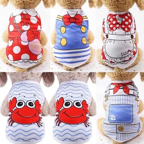 2020 Fashion Cute Pet Clothes Spring And Summer Vest Teddy Bear Dog Clothes Breathable For Dogs Pets Clothing