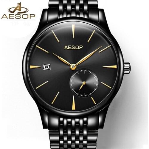 Mens Watch Waterproof AESOP Mechanical Watch Automatic Winding Military Sport Male WristWatch Relogio Automatico Masculino 2018