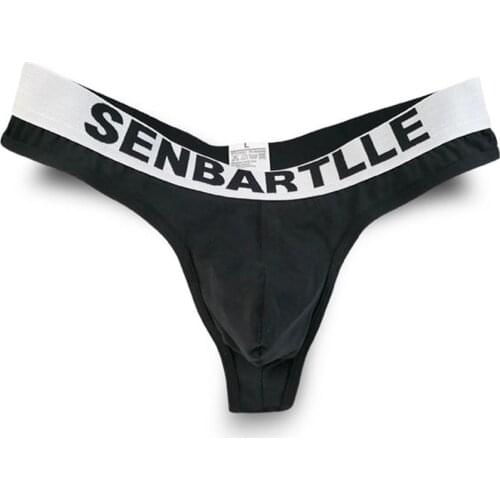 Popular Cotton Breathable Gay Men Sexy Underwear Thong Men Jockstrap Patchwork Sissy Panties Mens Thongs And G Strings Cueca