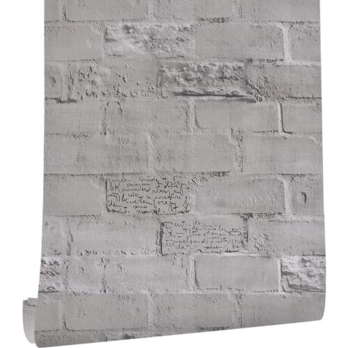 Faux Brick Pattern Wallpaper Grey Vinyl Self Adhesive Wall Paper Peel And Stick Design For Walls Bathroom Bedroom Home Decor