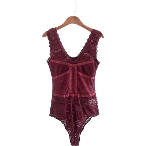 New Veeliya Women's Lace Bodysuit