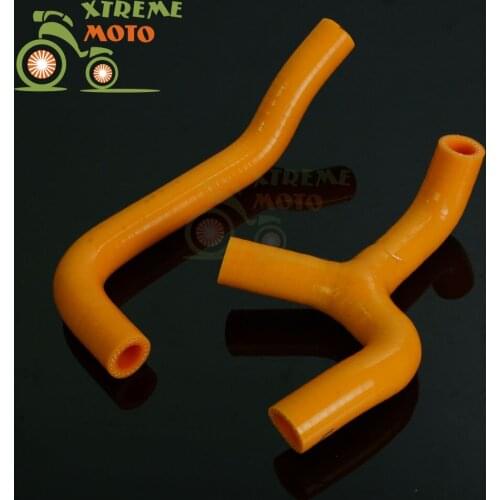 Orange Silicone Radiator Cooler Coolant Hose Pipe For KTM SX65 65 SX 2009-2014 09 10 11 12 13 14