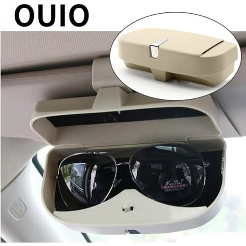 OUIO NEW 1PC Car Glasses Storage Case & Card clip For Mercedes W205 W203 W211 Volvo XC90 S60 XC60 S80 V40 Alfa Romeo 159 156