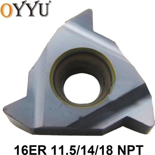 OYYU 10pcs 16ER 11.5 14 18 NPT 11.5NPT 14NPT 18NPT BBM18 16 ER Threading Lathe Cutter Turning Tool Carbide Inserts CNC