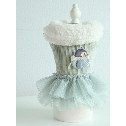 Small Dogs Dresses Overcoat Coats Winter Pet Thicken Warm Clothes Poodle Maltese Yorkshire Terrier Dog Pomeranian Skirt Outfits