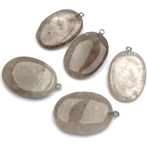 Natural Stone agates Pendant Elliptical shape Exquisite Pendants charms for Jewelry making DIY Necklaces Accessories 25x38mm