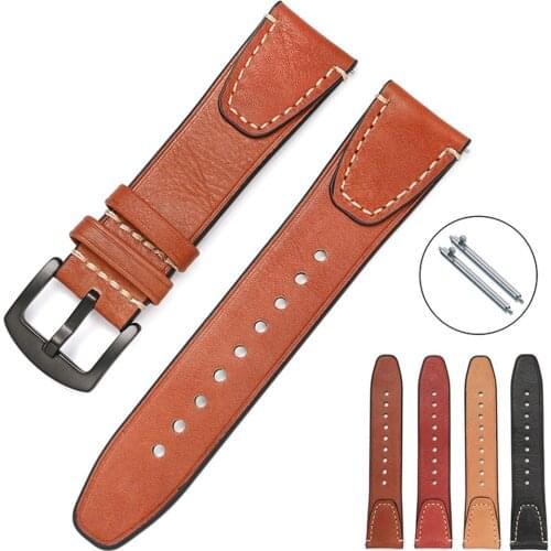 20mm 22mm Genuine Leather Strap for Samsung Galaxy Watch 3 42mm 46mm Active 2 Gear S2 S3 Band Bracelet for Huawei GT 2/2e/Pro