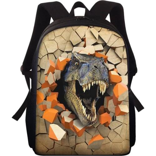Dinosaur Boy School Bag 3D Printed Fashion Backpack Teen Custom Animal Pattern Satchel Boy Student Laptop Bag сумка