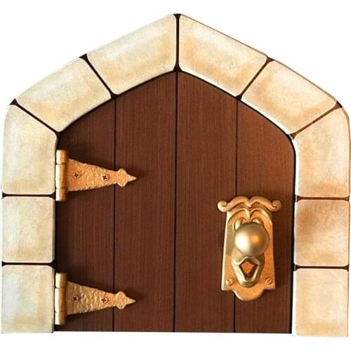 Fairy Door Yard Garden Sculpture, Statues for Kids Room, Indoor Outdoor Fairy Garden Living Room Decoration