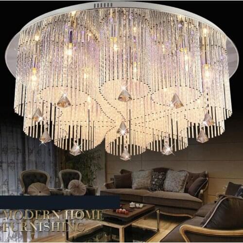 Modern crystal lamp round LED ceiling lamps living room light heart shaped bedroom restaurant lighting lamps fixture led lamps