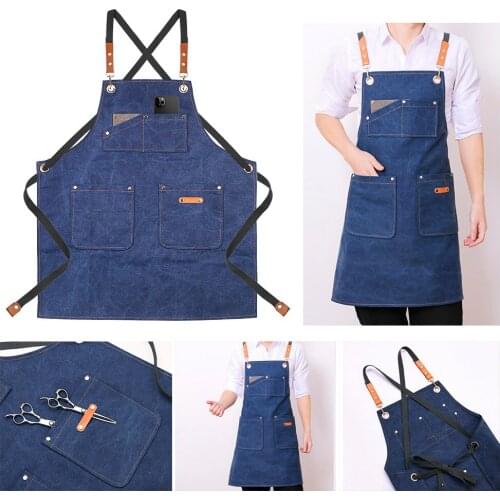 Canvas Kitchen Aprons Home Sleeveless Aprons For Cafes Grill Restaurant Bar Shop Woman Men Chef Work Apron