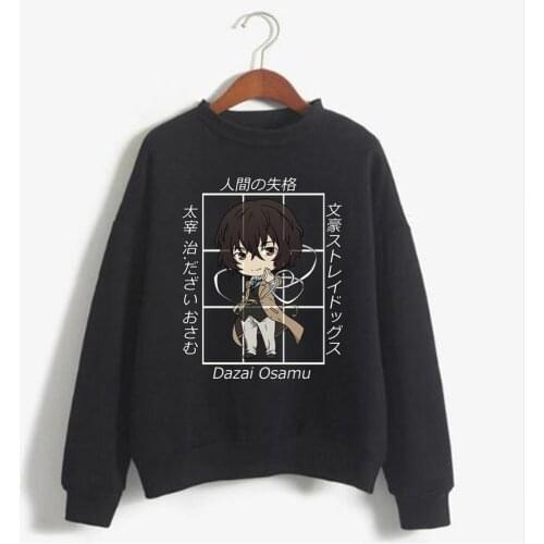 Kawaii Anime Dazai Sweatshirt Bungo Stray Dogs Anime Sweatshirt Tops Lange Mouw Casual Mode Doek Men Women Clothes