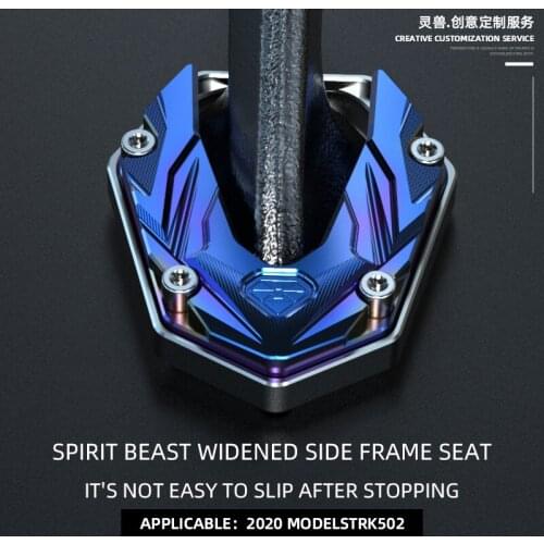 SPIRIT BEAST Motorcycle Side Stand Extension Pad Enlarger Support For 2020 year TRK 502 Non-slip Side Support Plate
