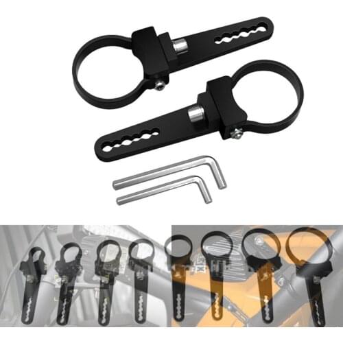 Universal Adjustable Tube Bull Bar Roll Bar Tube Cage Mount Brackets Clamps for Off Road Offroad Led Light Bar Work Driving Lamp
