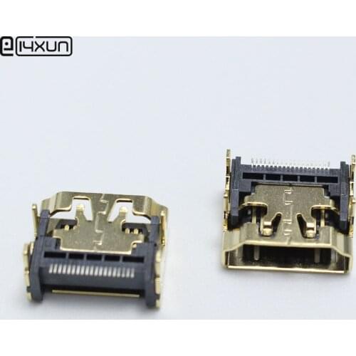 1/2/5pcs DIY HDMI Type A Welding Type FEmale Plug jack 19 Pin SMT Connector 4 Feet Gold-plated Socket