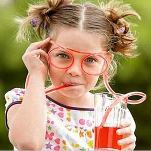 1000pcs Funny Drinking Straw glasses Frames for party favor DIY Decoration Plastic Glasses Eye Frame Kids gift