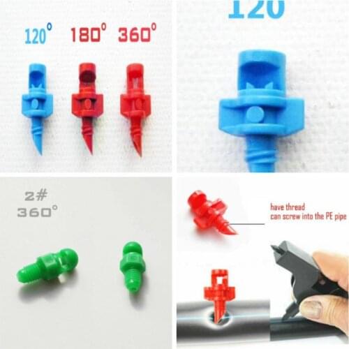 120 /180 /1# 360/2#360 have different color Clone machine hydroponic nozzle sprayer 25/50/100 pcs