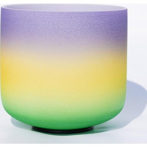 440HZ 432HZ 10 Inch B Note Rainbow Crown Chakra Quartz Crystal Singing Bowl Meditation