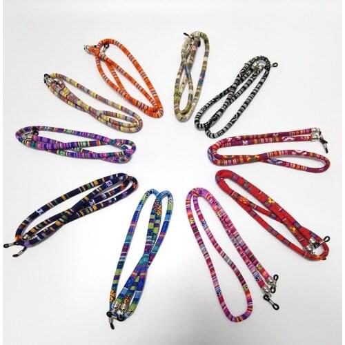 50pcs/lot colorful eyeglass ethnic cotton cord spectacle string eyewear retainer sunbath sunglass lanyard round strap