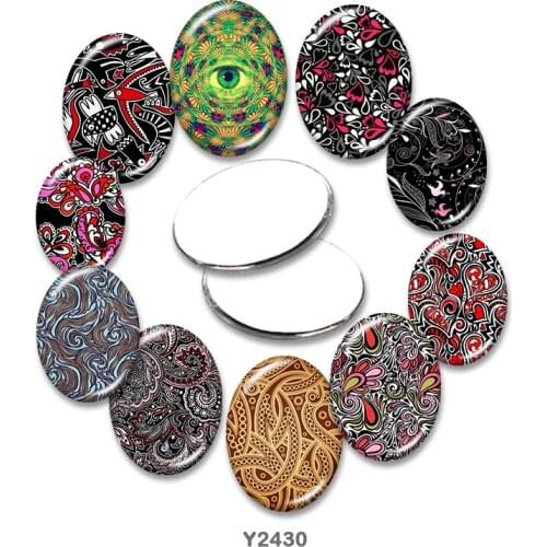 Bohemia Oval glass cabochon 13x18mm/18x25mm/30x40mm flat back Making findings TRY2430