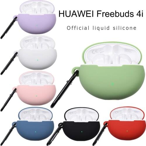Earphone Case For Huawei Freebuds 4i Wireless Charging Soft Silicone Protective Cover For Freebuds 4I Accessories Case Bags Box