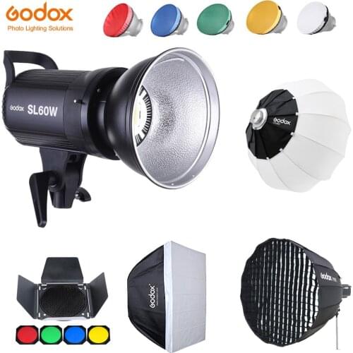 Godox SL60W LED Video Light SL-60W 5600K White Version Video Light Continuous Light Bowens Mount for Studio Video Recording