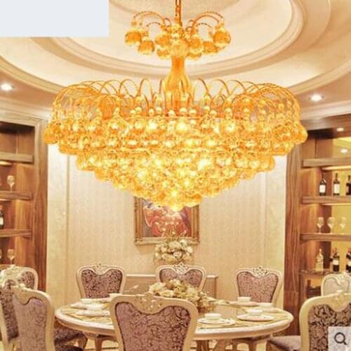 Crystal chandelier Restaurant chandeliers European living room chandeliers Golden lighting Bedroom chandeliers Study LED lamp