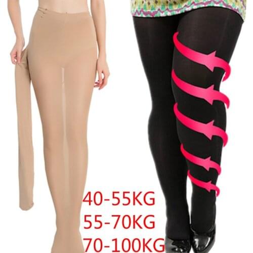 40KG-100KG Women Pantyhose 2021 Size Sizes Spring And Autumn Plus Velvet Oversize Tights Comfortable Black Gray Brown skin