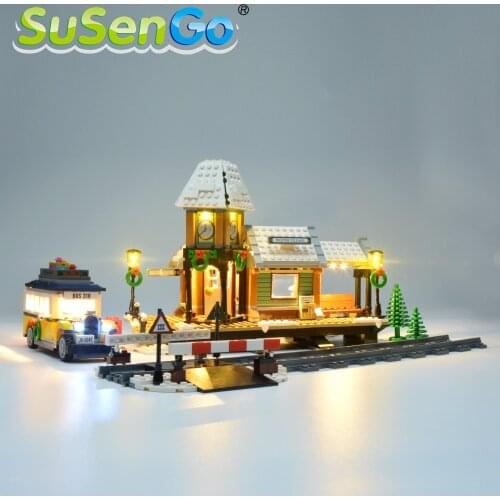 SuSenGo Led Light Kit For 10259 Creator Series Winter Village Station Compatible With 36011 , NO Building Block Model