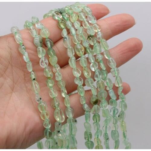 Hot Selling Natural Stone Irregular Green Prehnite Loose Beads For DIY Jewelry Making Necklace Bracelet Earrings Accessory